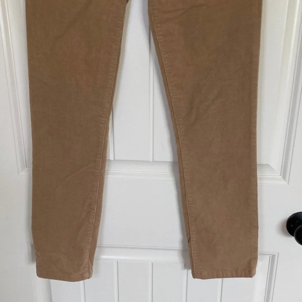 Tory Burch Womens Tan Low Rise Super Skinny Corduroy Pants Size 25 Stretch‎